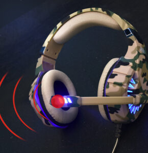 gaming headset with mic monitoring
