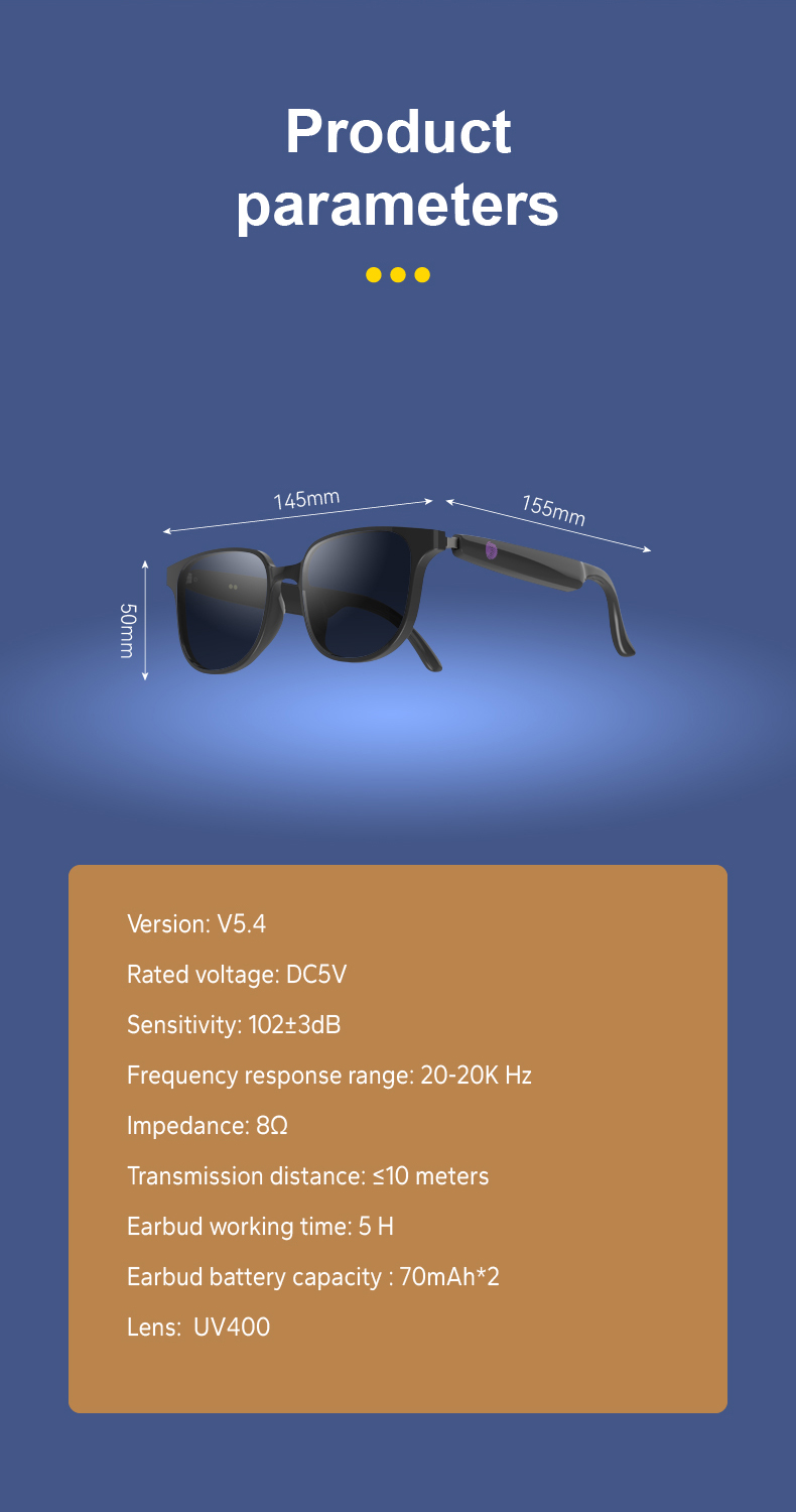 Smart Audio Bluetooth Glasses