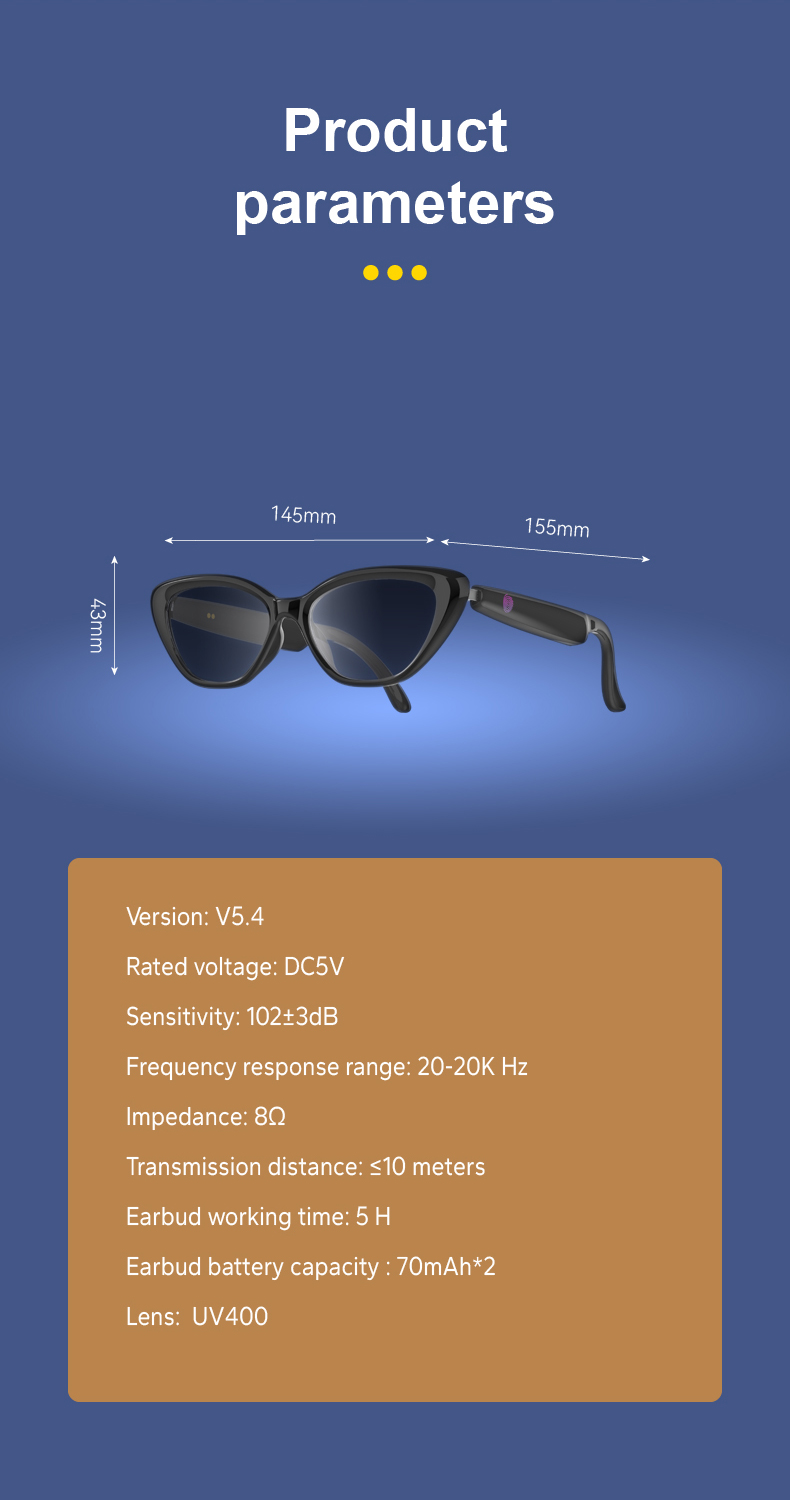 Sunglasses with Bluetooth Earphones